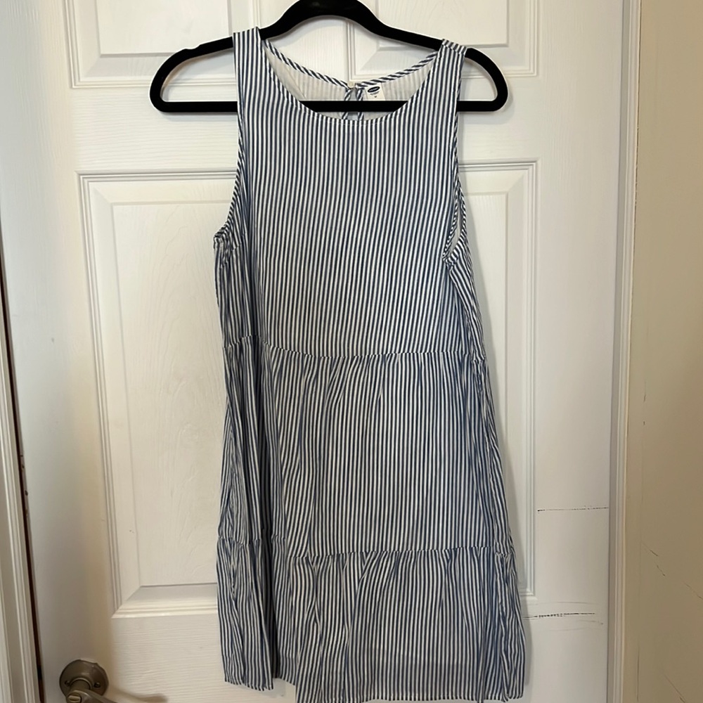 Old Navy Pinstripe Babydoll dress Size M